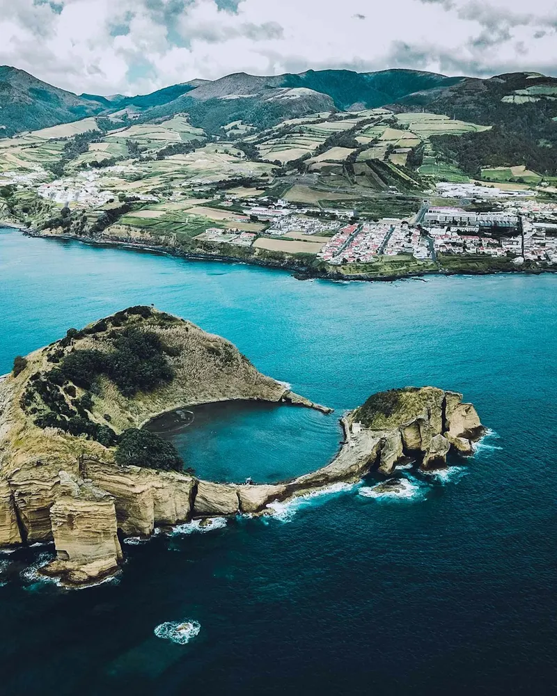 aerial view of an island during daytime