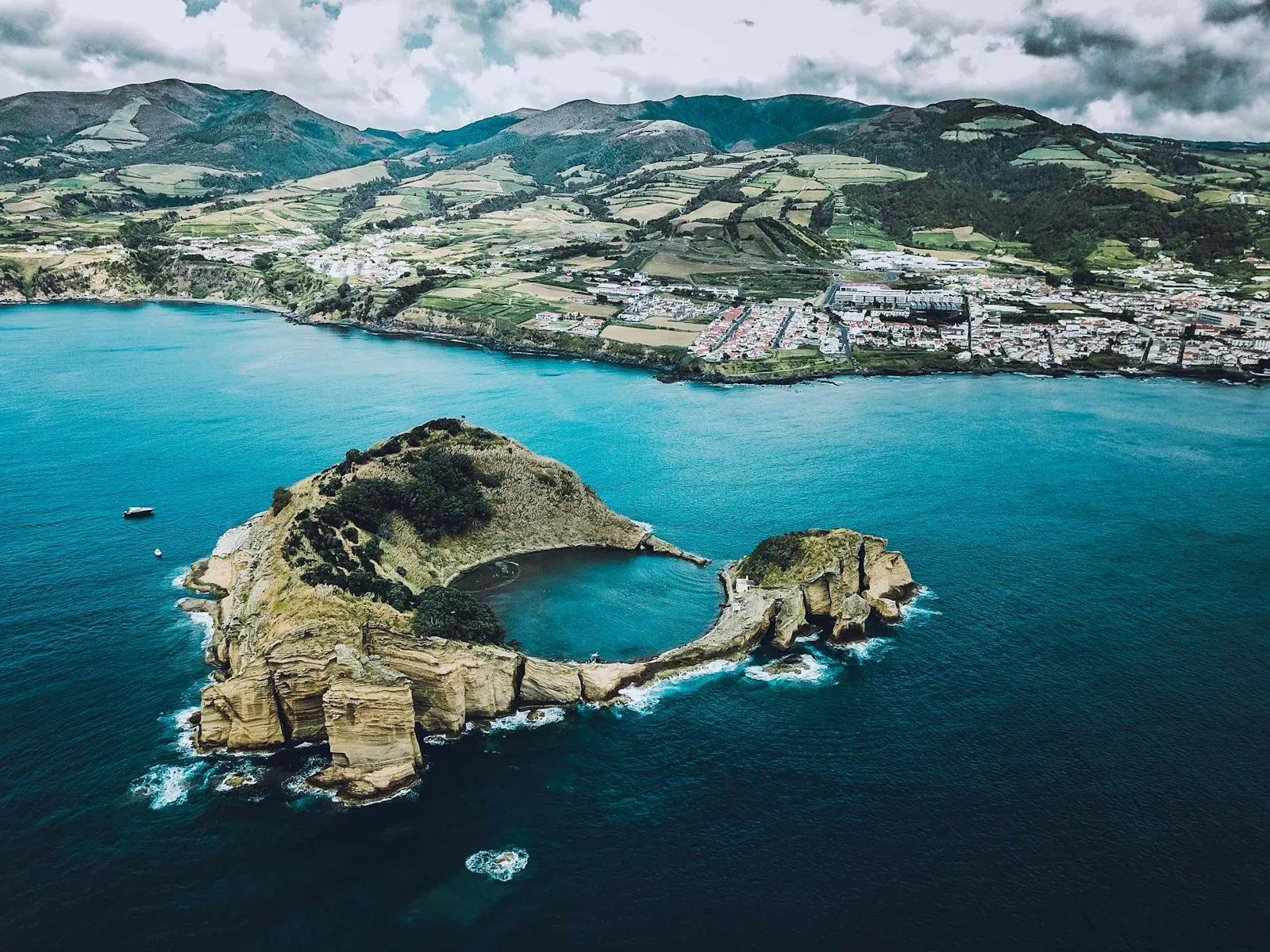 aerial view of an island during daytime