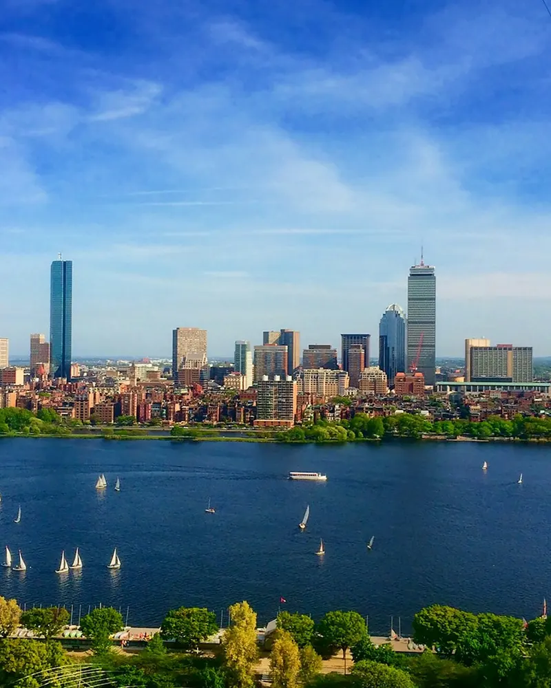 body of water near cityscape at daytime